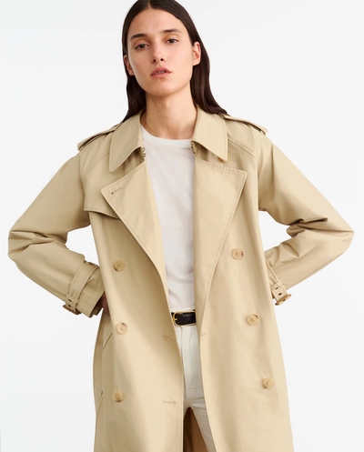 TANNER TRENCH COAT IN KHAKI