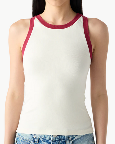 DAZZLING TANK IN BONE/PINOT