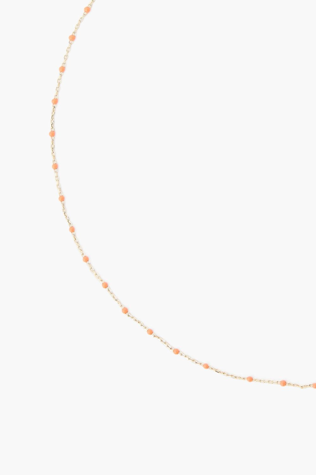 ENAMEL BEAD NECKLACE IN PEACH - Romi Boutique