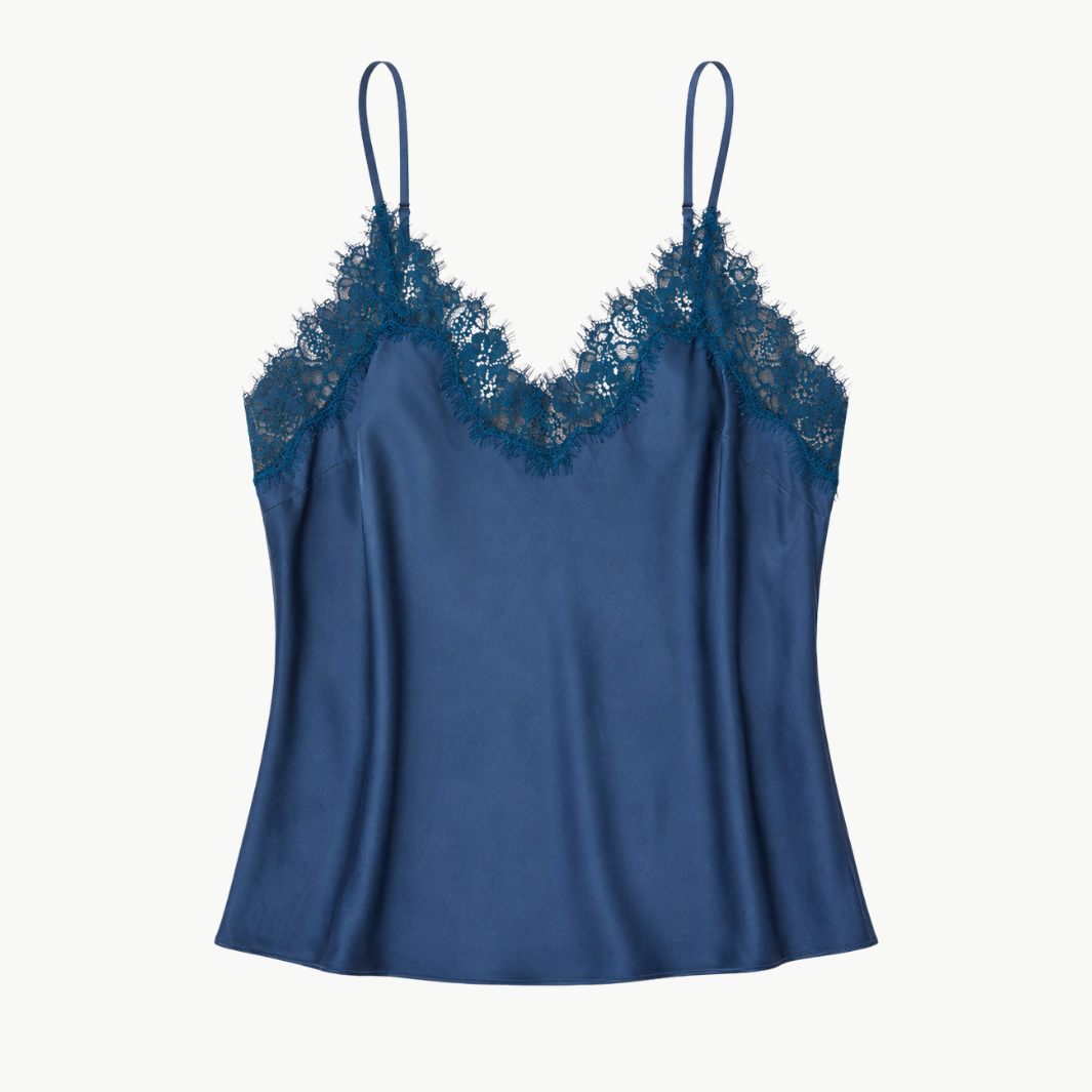 Annabelle Satin and Lace Camisole Top