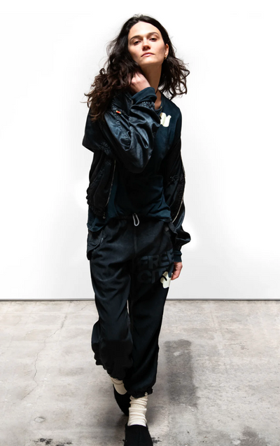 FLAP/SNAP FREECITYLARGE MATTE/SATIN AIRJUMP PANT IN SUPERBLACK