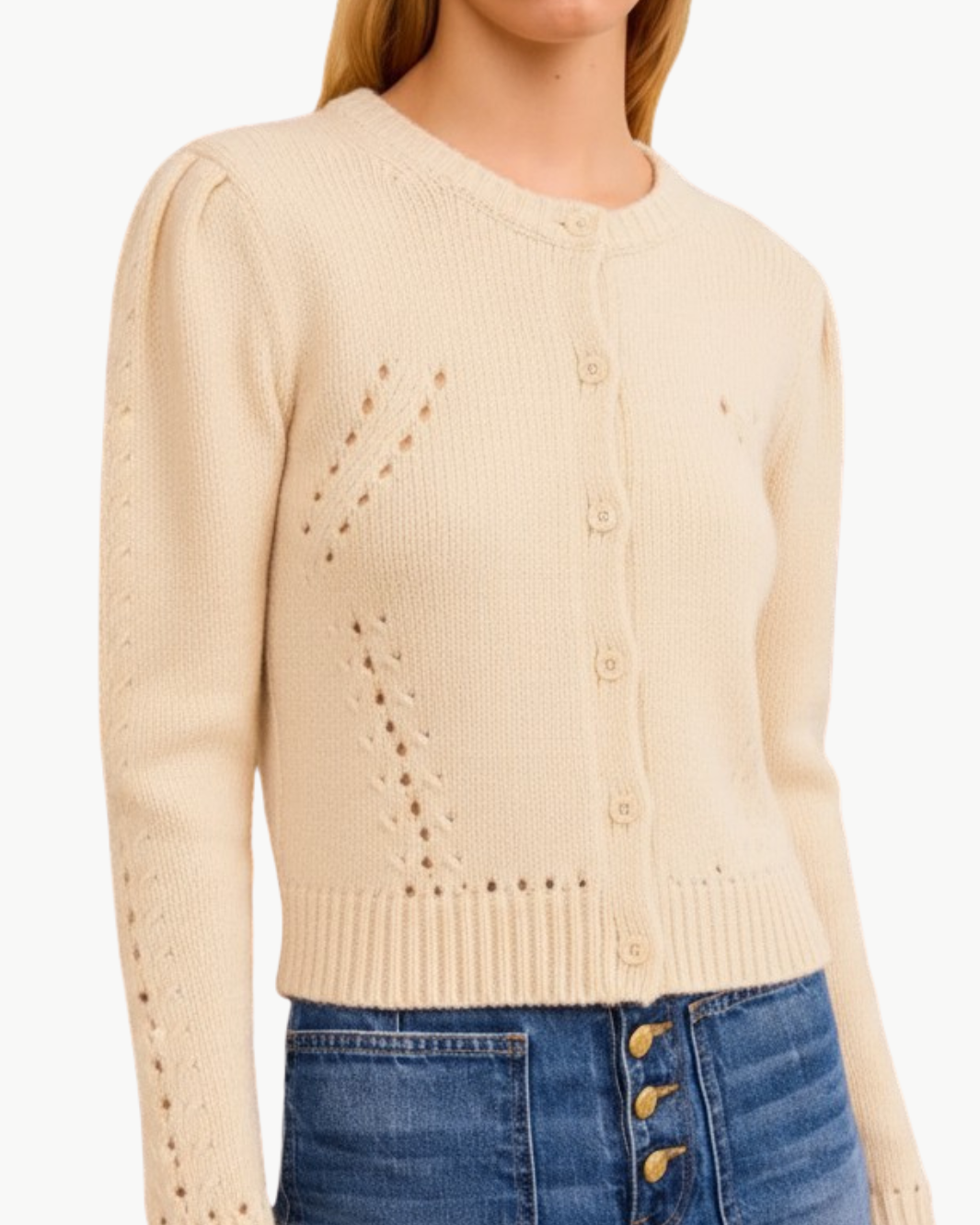 DELPHINA CARDIGAN IN COWRIE