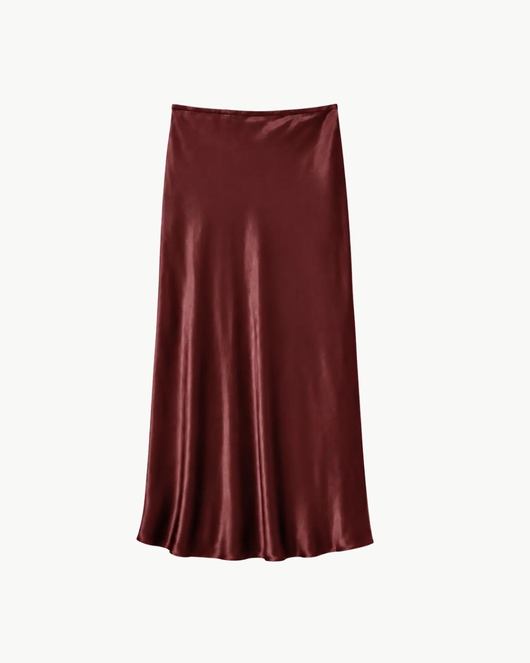 Miranda Scallop Trim Bias Cut Silk Skirt