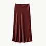 Miranda Scallop Trim Bias Cut Silk Skirt