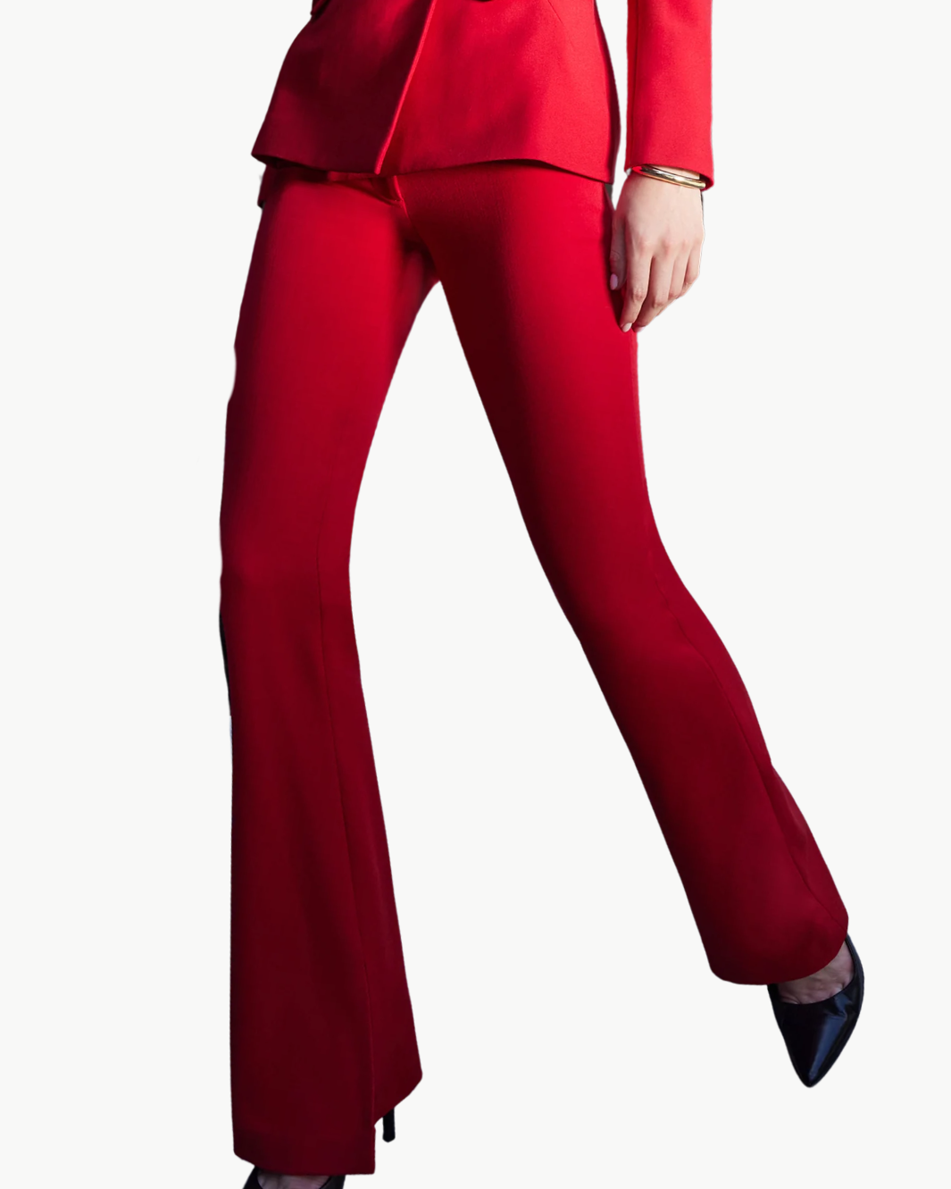 CADY SUITING PANTS IN RUBY