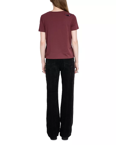 ALYS EMBROIDERY WINGS IN BURGUNDY - Romi Boutique