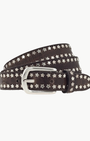 B. Belt STINA STAR EMBOSSED BELT IN BROWN at Romi Boutique