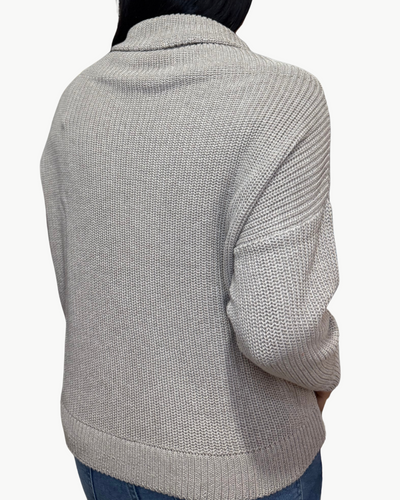 HALF CARDIGAN STITCH IN SANDALWOOD - Romi Boutique