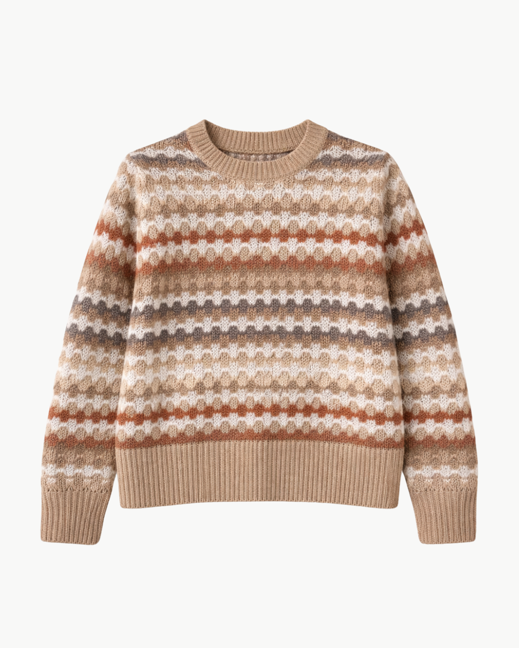 Autumn Cashmere MULTI COLOR FANCY STITCH CREW at Romi Boutique