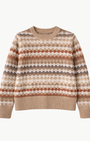 Autumn Cashmere MULTI COLOR FANCY STITCH CREW at Romi Boutique