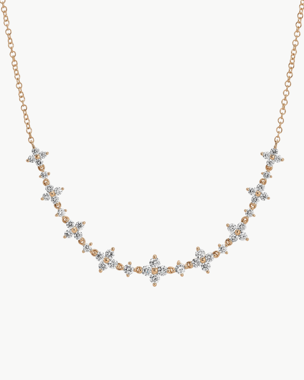 EF Collection Diamond Fleur Necklace in 14K Yellow Gold at Romi Boutique