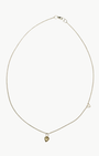 JANE HOLLINGER TINY PUFF HEART NECKLACE IN TWO-TONE at Romi Boutique