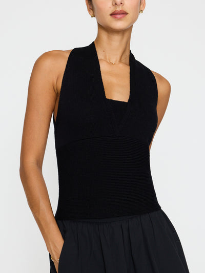 RAMONA HALTER TOP IN BLACK ONYX - Romi Boutique