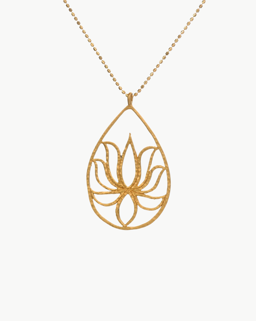 TEARDROP LOTUS GOLD NECKLACE by Satya Jewelry - Romi Boutique