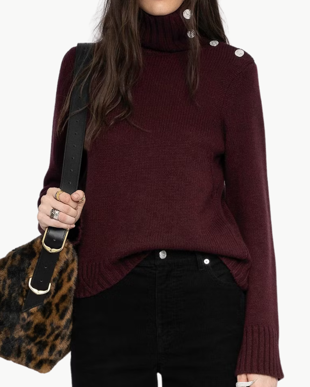 NALMA CASHMERE SWEATER IN BURGUNDY