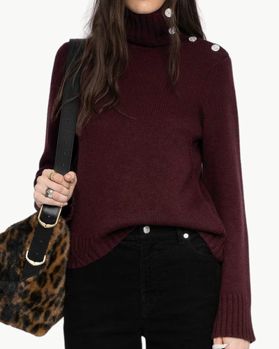NALMA CASHMERE SWEATER IN BURGUNDY