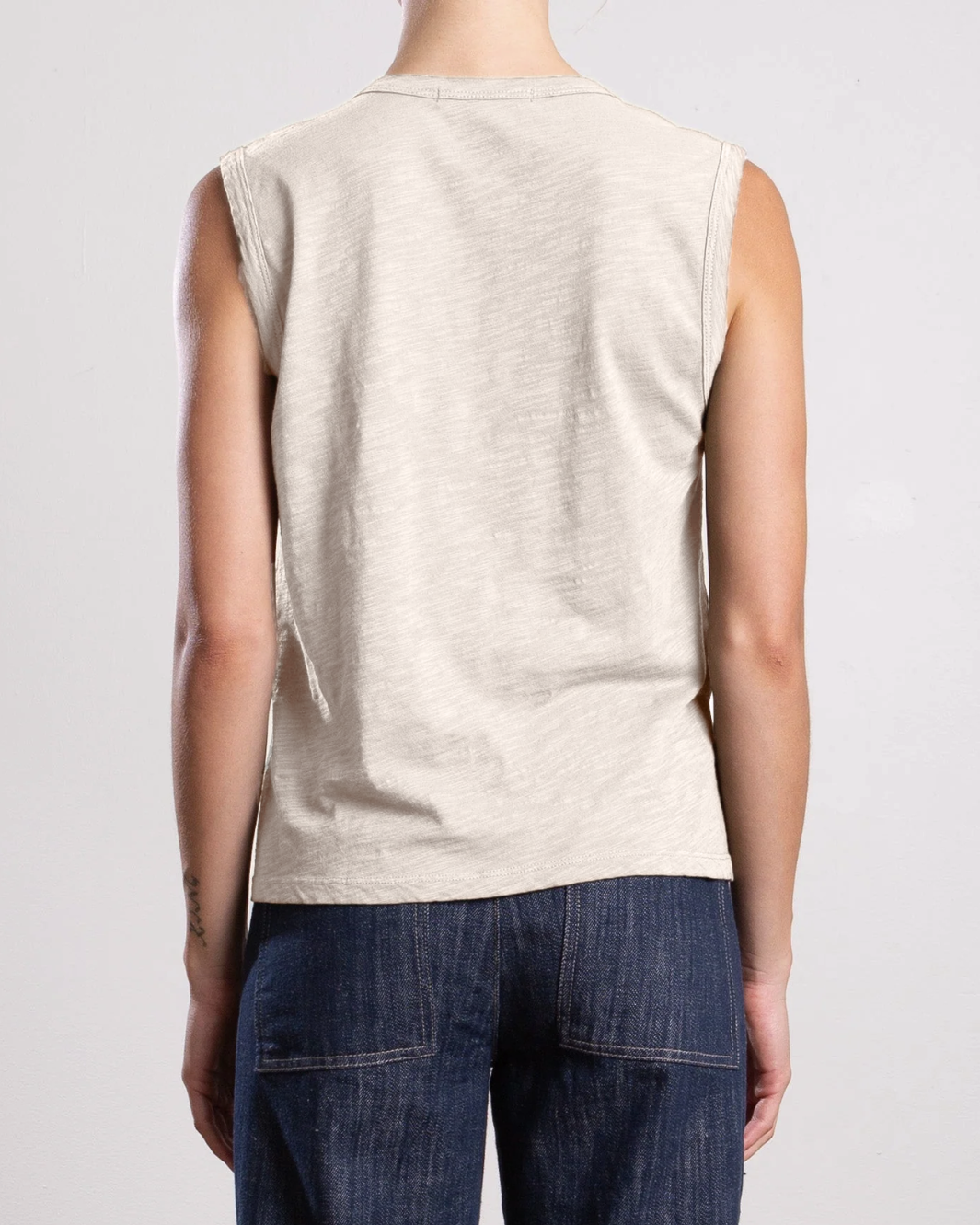 Pharaoh Muscle Shell in Supima Slub at Romi Boutique