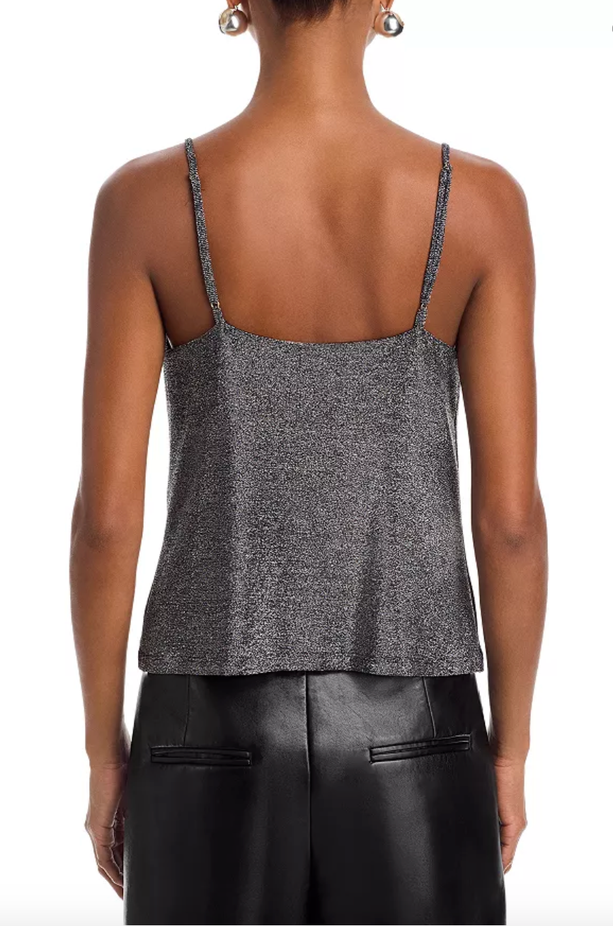 CARLA TANK IN SILVER KNIT