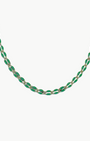 MARIT RAE OVAL LINK NECKLACE IN FOREST GREEN