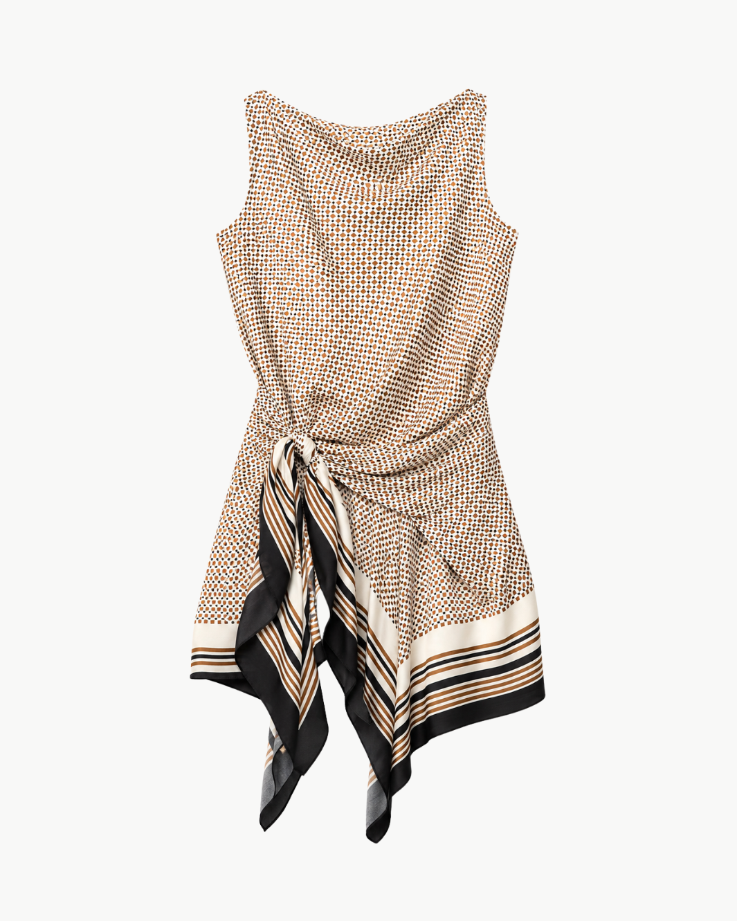 Dea Scarf Print Mini Dress