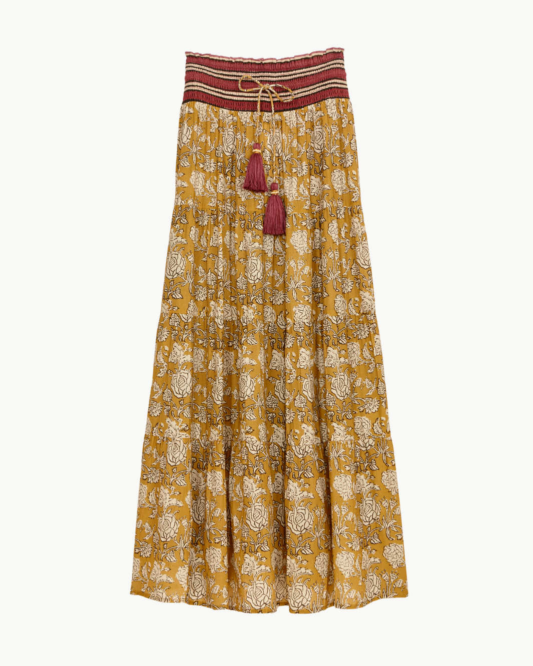 Mabe Tulsi Print Maxi Skirt at Romi Boutique