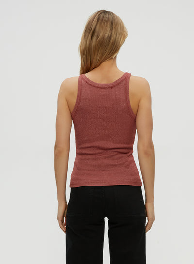 NICOLE SHINE TANK IN MUSE