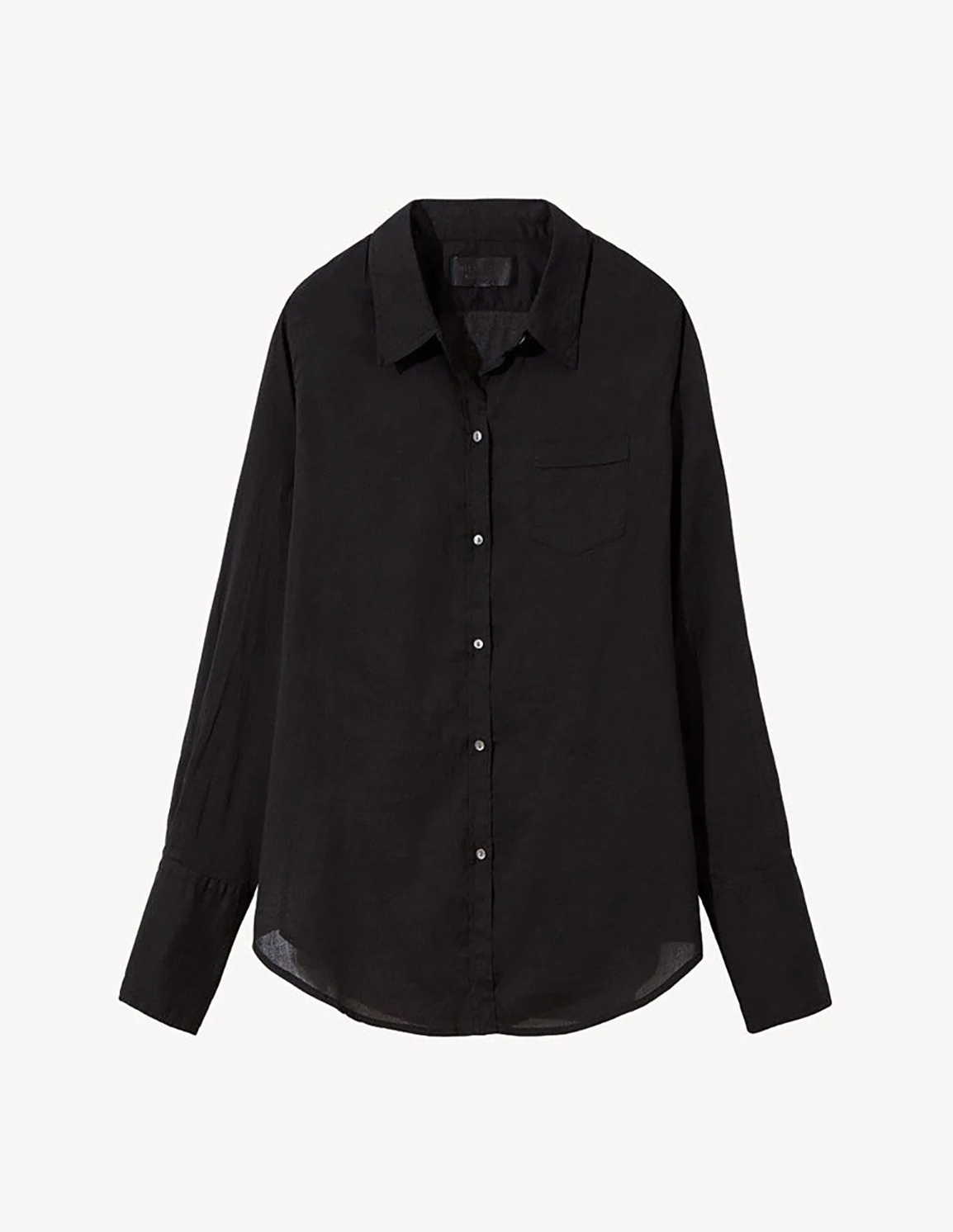 COTTON VOILE SHIRT IN BLACK