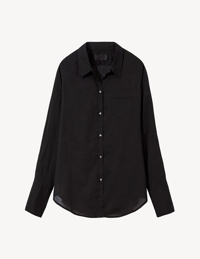 COTTON VOILE SHIRT IN BLACK