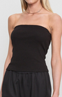 Enza Costa Cotton Rib Bandeau Top at Romi Boutique