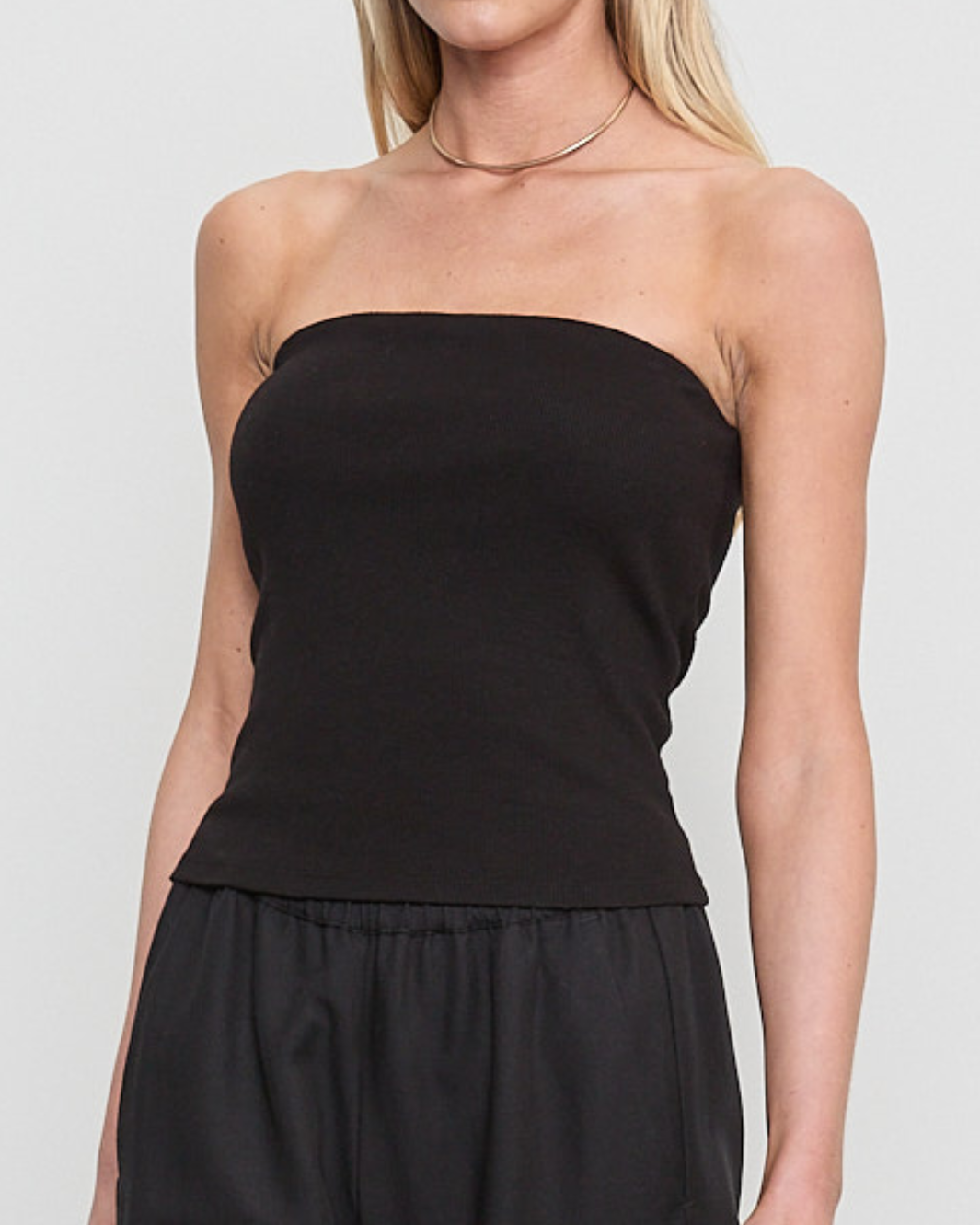 Enza Costa Cotton Rib Bandeau Top at Romi Boutique