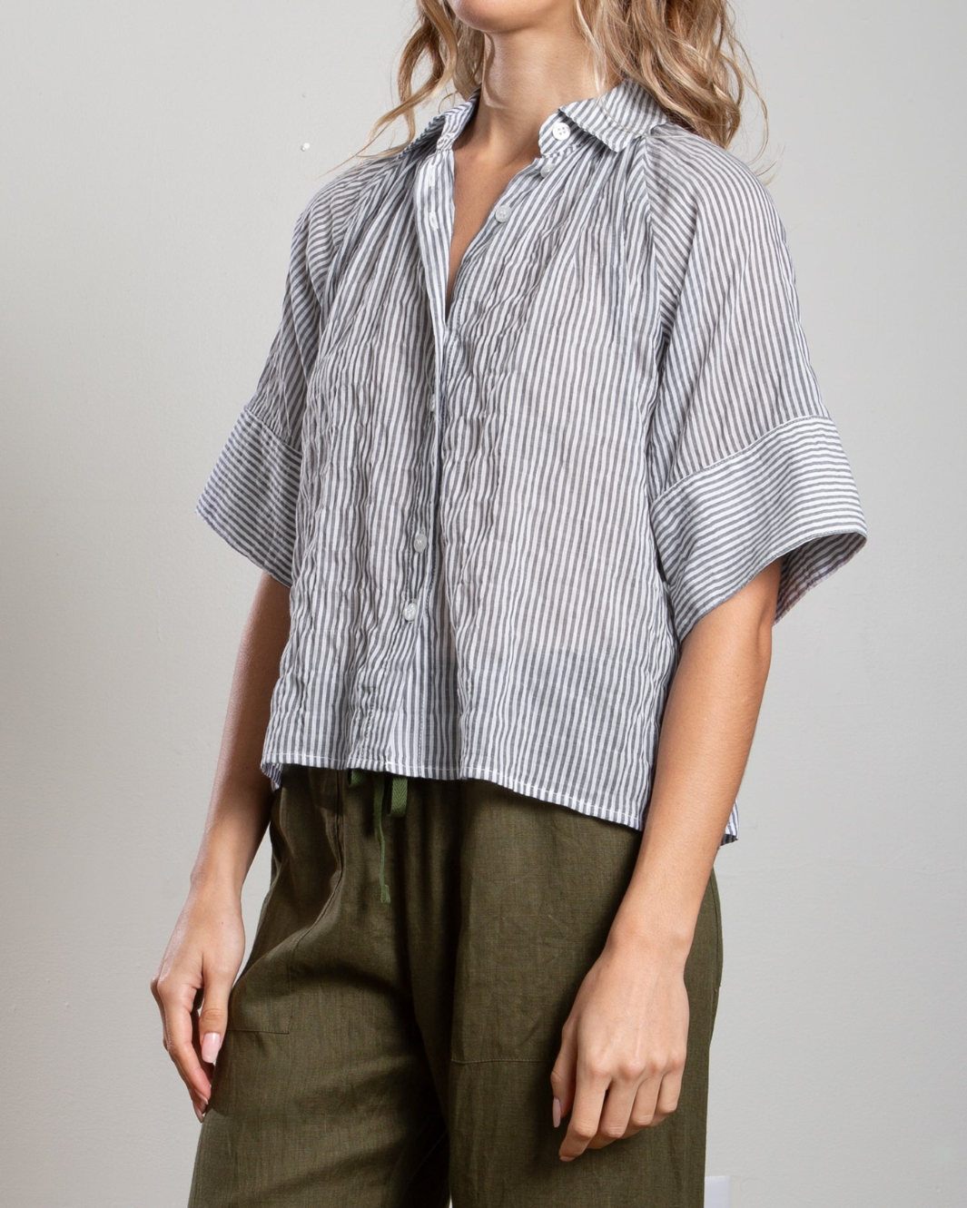 Halle Shirt In Marin Stripe