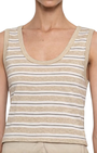 Enza Costa COTTON STRIPE CLASSIC U TANK at Romi Boutique