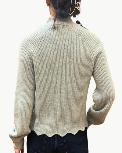 TALIA CROPPED PULLOVER IN WHITE TEA