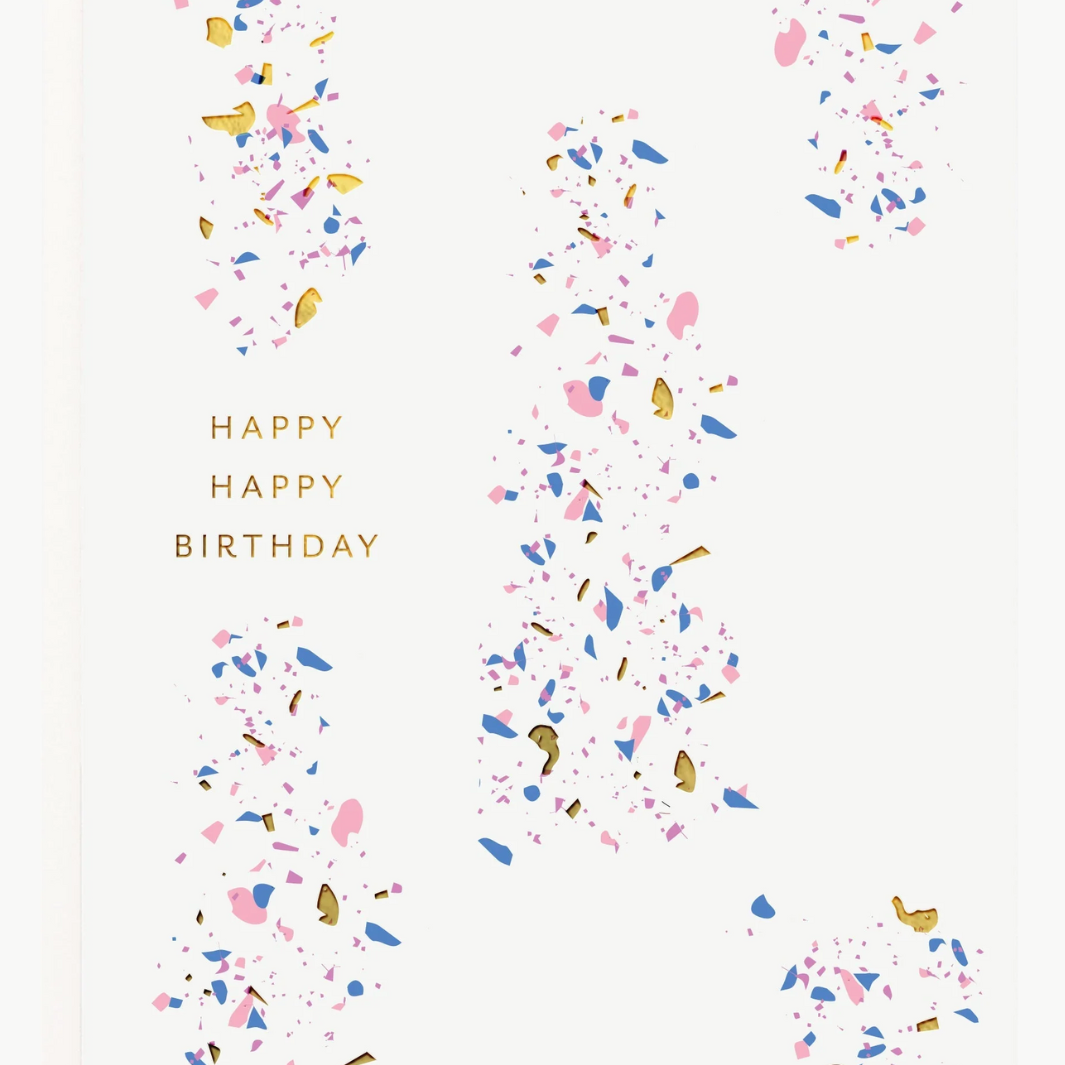 Ramona & Ruth HAPPY BIRTHDAY CONFETTI GREETING CARD at Romi Boutique