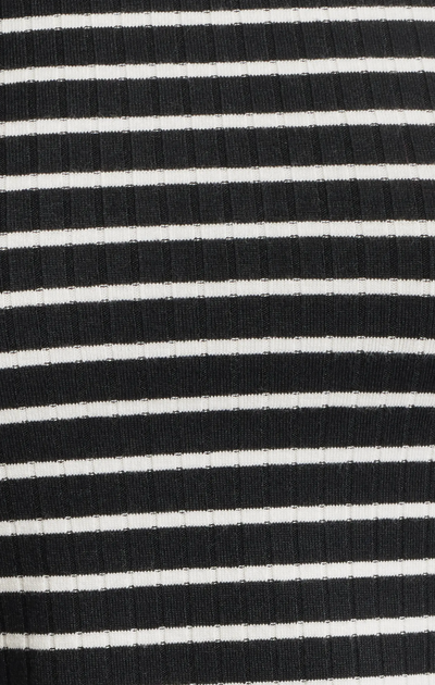 THE KNIT STRIPE RIB TEE IN BLACK MULTI