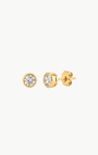 Emerson Stone Solstice Classic Bezel Diamond Studs at Romi Boutique