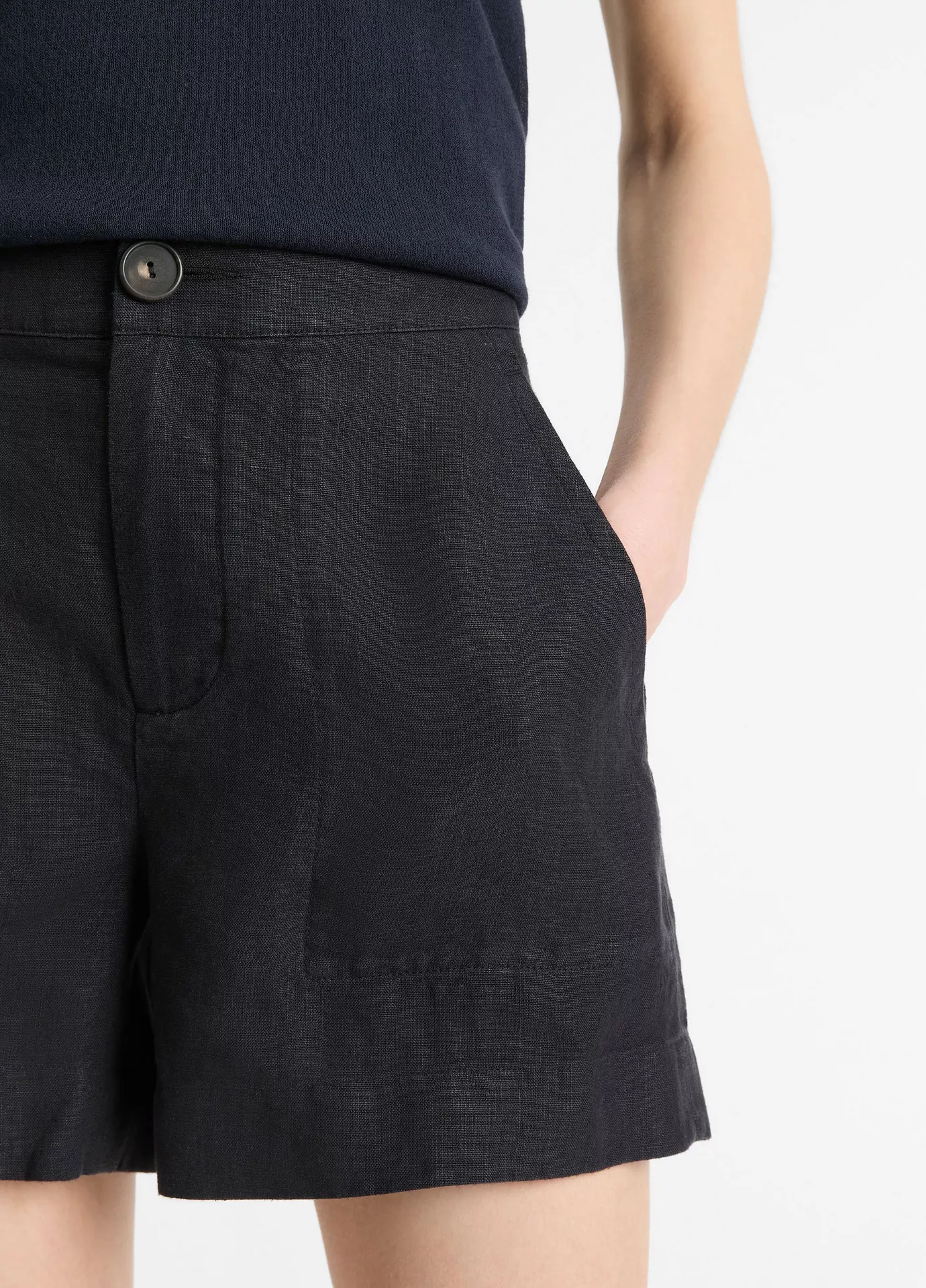 MID RISE HEMP SHORT IN NIGHT LAKE