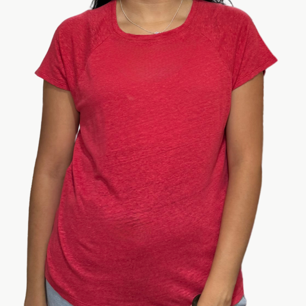 Hartford TELCY KNIT T-SHIRT IN WATERMELON at Romi Boutique