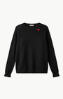 I Stole My Boyfriend's Shirt Red Heart X Cashmere Sweater at Romi Boutique