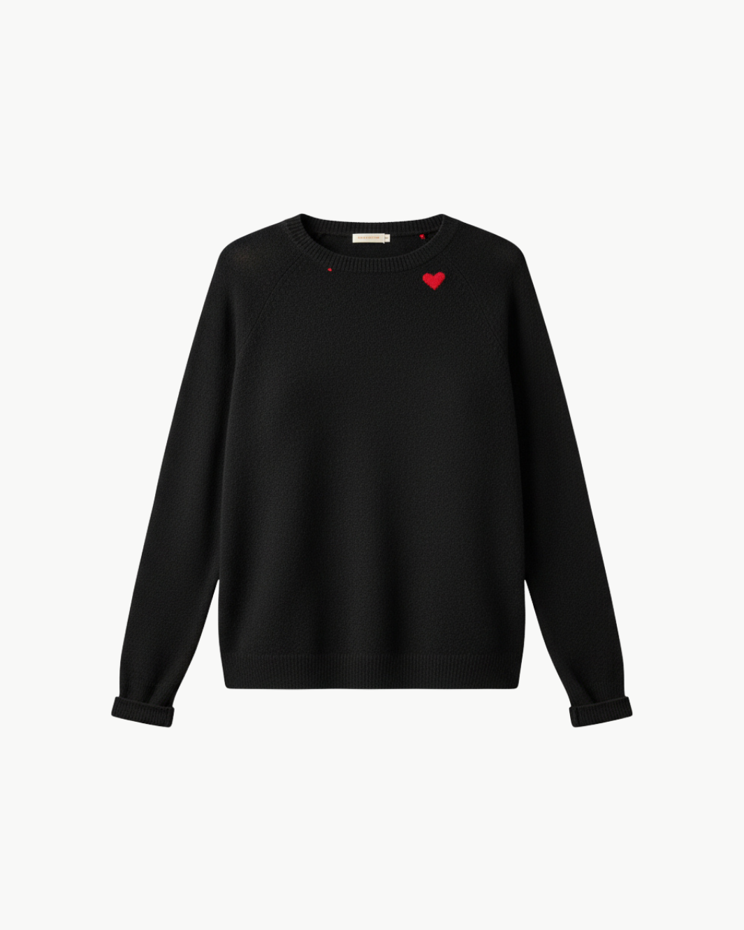 I Stole My Boyfriend's Shirt Red Heart X Cashmere Sweater at Romi Boutique