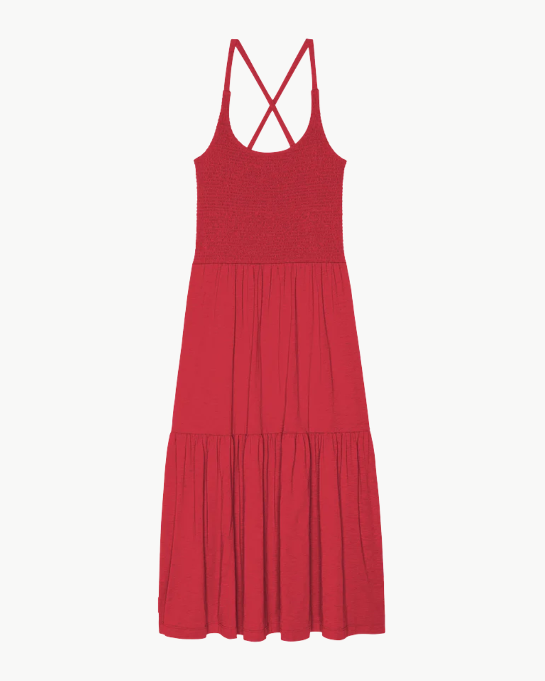 Nation Penelope Cross Back Midi Dress at Romi Boutique