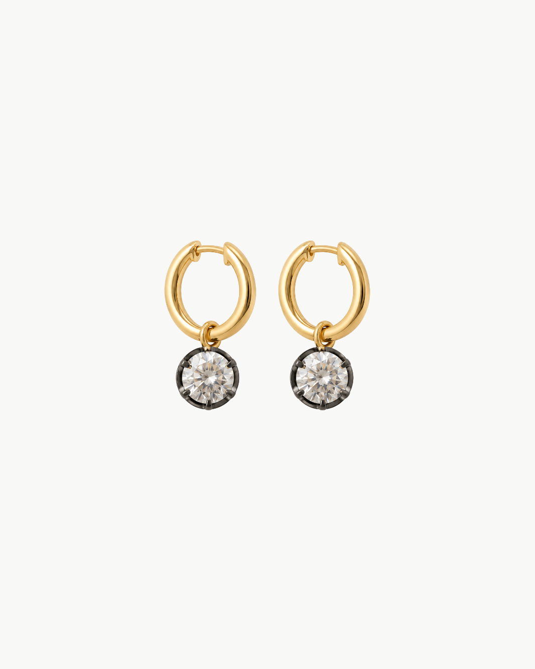 Noir Round Diamond Drops