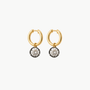 Noir Round Diamond Drops