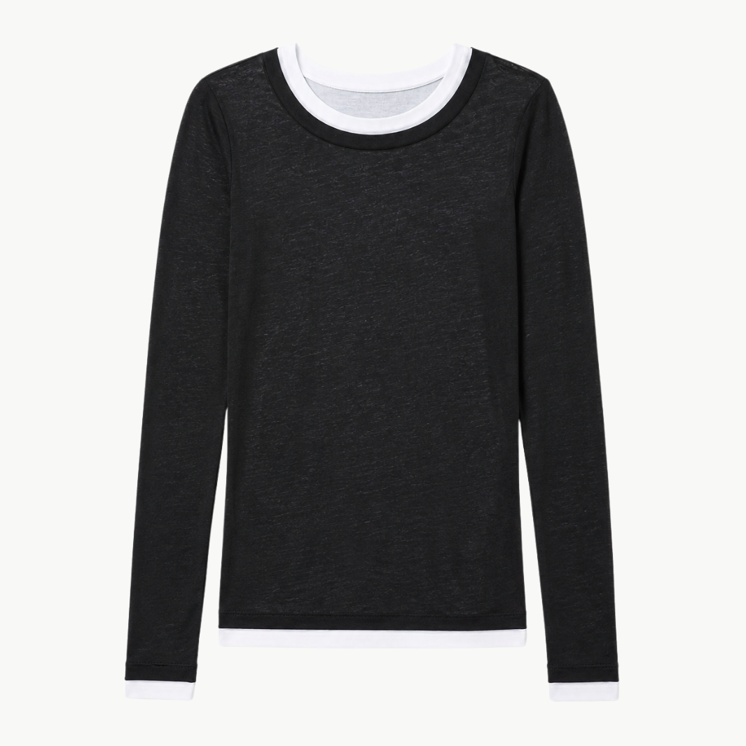 Tissue Jersey Layered Long Sleeve