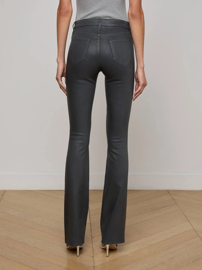 RUTH STRAIGHT-LEG JEAN IN DARK SLATE GREY COATED