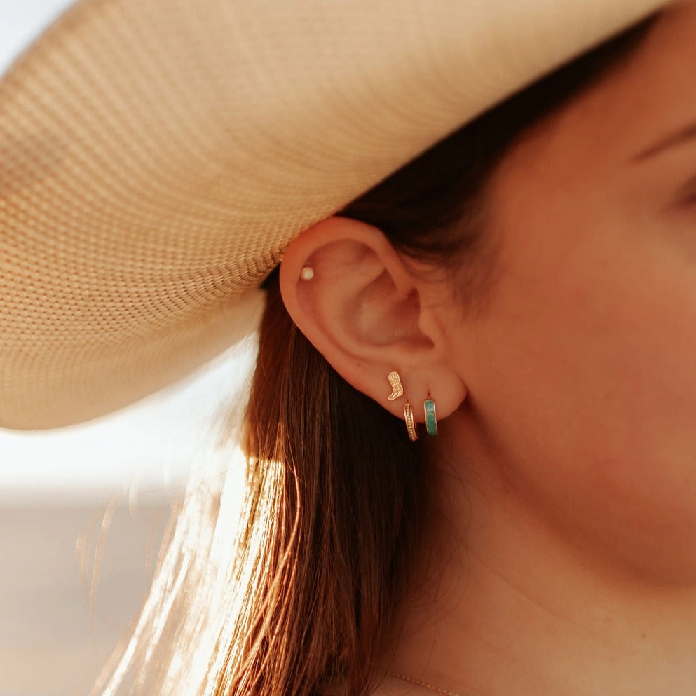 Romi Az Turquoise Hoops at Romi Boutique