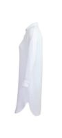 BOYFRIEND TUNIC DRESS GAUZE IN WHITE - Romi Boutique
