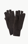 Autumn Cashmere THERMAL FINGERLESS GLOVES IN MULCH at Romi Boutique