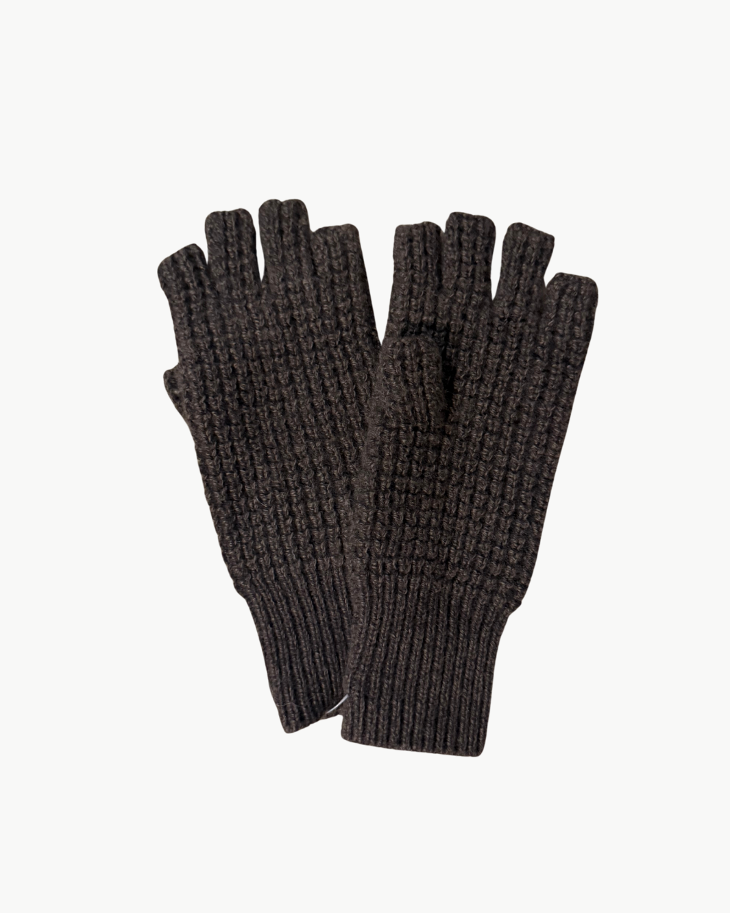 Autumn Cashmere THERMAL FINGERLESS GLOVES IN MULCH at Romi Boutique