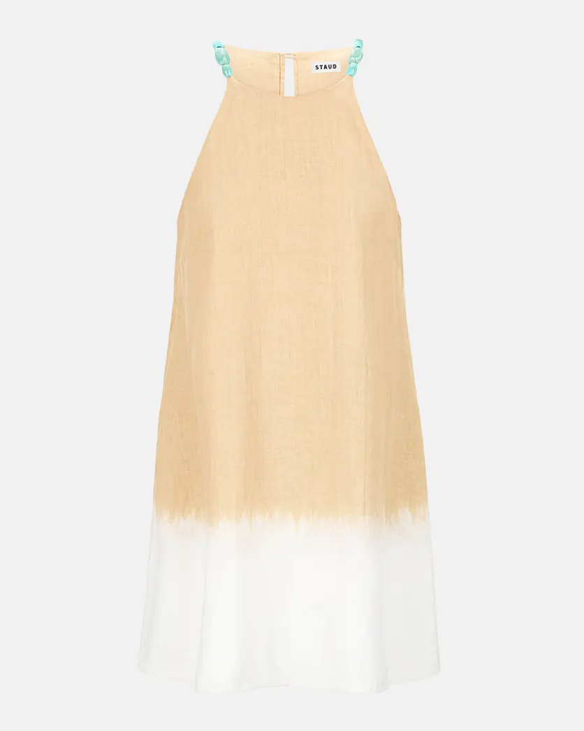 CABO LINEN DRESS IN DESERT TIE DYE